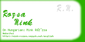 rozsa mink business card